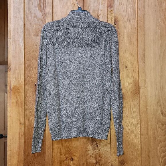 Flag & Anthem 100% Cotton Mock Neck Waffle Knit Sweater, Small, Brown White - Picture 2 of 9